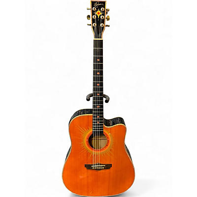 Used Esteban Double Cut Acoustic Coral Sun Acoustic Electric Guitar