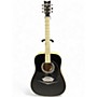 Used Esteban Eldorado Black and White Acoustic Electric Guitar Black and White