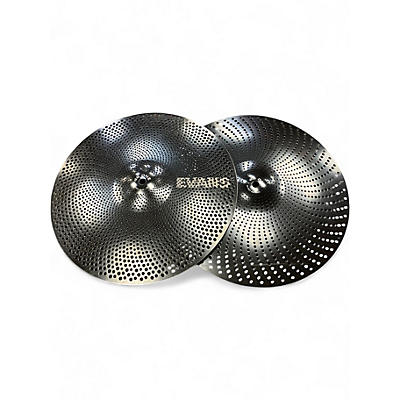 Used Evans 14in db one hi hat pair Cymbal