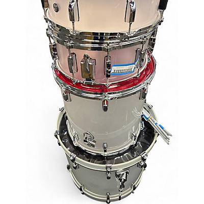 Used Evans 6 Piece RL Frost White 6-Piece Drum Kit Frost White Drum Kit