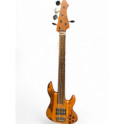 Used Fad SR custom fretless Natural Electric Bass Guitar