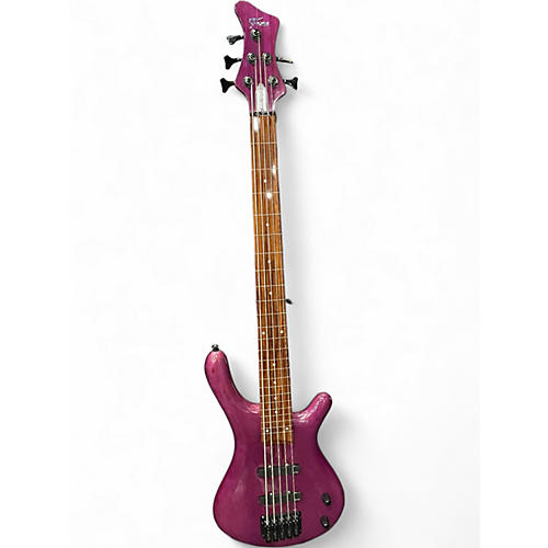 Used Fame Baphomet Purple Electric Bass Guitar Purple
