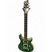 Used Fame FOURM IV ANNIVERSARY BURL EMERALD GREEN GLOSS Solid Body Electric Guitar