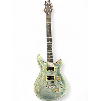 Used Fame Forum IV Stonewashed Blue Satin Solid Body Electric Guitar