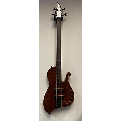 Used Faray Xena 4 Fretless Trans Copper Electric Bass Guitar