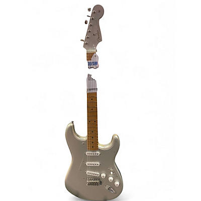 Used Fender      Fender H.E.R. Stratocaster Electric Guitar Chrome Glow Black and Silver Solid Body Electric Guitar