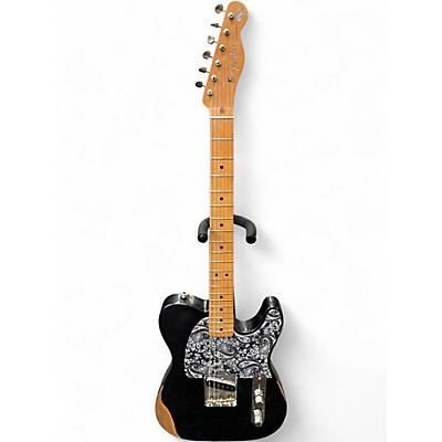 Used Fender 1950S Relic Esquire Black Solid Body Electric Guitar