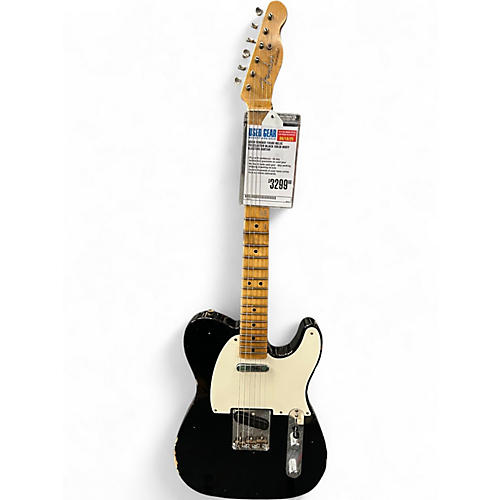 Used Fender 1950s Relic Telecaster Black Solid Body Electric Guitar Black