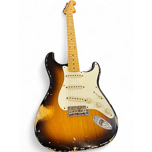 Used Fender 1957 Relic Stratocaster Brown Sunburst Solid Body Electric Guitar Brown Sunburst