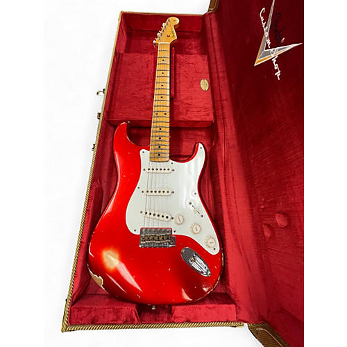 Used Fender 1958 Relic Stratocaster Candy Apple Red Solid Body Electric Guitar Candy Apple Red