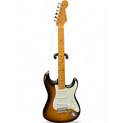 Used Fender 1959 American Vintage Stratocaster 2 Tone Sunburst Solid Body Electric Guitar