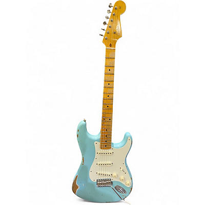 Used Fender 1959 Heavy Relic Stratocaster Blue Solid Body Electric Guitar