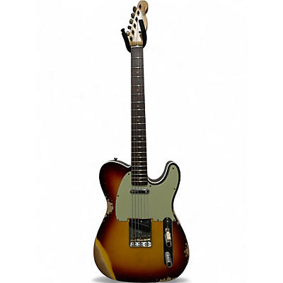 Used Fender 1960 LTD CUSTOM SHOP HEAVY RELIC TELECASTER 3 Color Sunburst Solid Body Electric Guitar