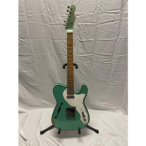 Fender Used Fender 1960 Relic Telecaster Thinline Custom Seafoam Sparkle Solid Body Electric Guitar Seafoam Sparkle