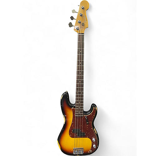 Used Fender 1961 Precision Bass Custom Relic 2 Tone Sunburst Electric Bass Guitar 2 Tone Sunburst
