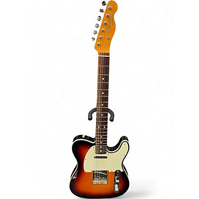 Used Fender 1962 American Vintage Telecaster Custom 3 Color Sunburst Solid Body Electric Guitar