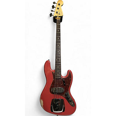 Fender Used Fender 1962 Relic Jazz Bass Fiesta Red Electric Bass Guitar