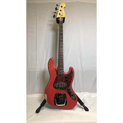 Fender Used Fender 1962 Relic Jazz Bass Fiesta Red Electric Bass Guitar Fiesta Red