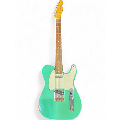Used Fender 1963 Relic Telecaster Custom Surf Green Solid Body Electric Guitar