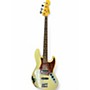 Used Fender 1964 Relic Jazz Bass Olympic White Electric Bass Guitar Olympic White