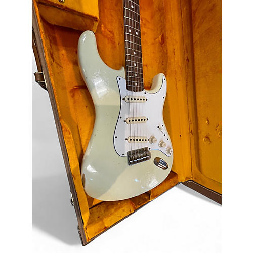 Used Fender 1965 Fender Stratocaster Reissue Master Built Olympic White Solid Body Electric Guitar Olympic White