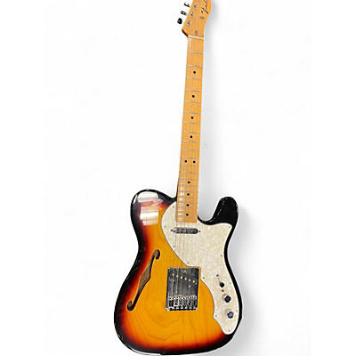 Used Fender 1969 Reissue Telecaster Thinline 2 Color Sunburst Hollow Body Electric Guitar