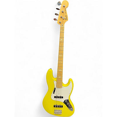 Used Fender 1970S Jazz Bass yellow Electric Bass Guitar