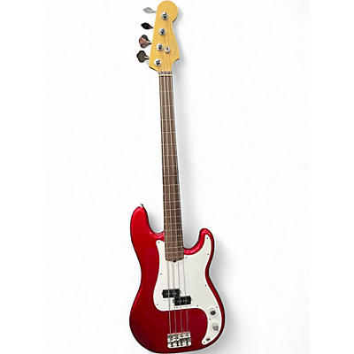 Used Fender 1997 American Standard Precision Fretless Candy Apple Red Electric Bass Guitar