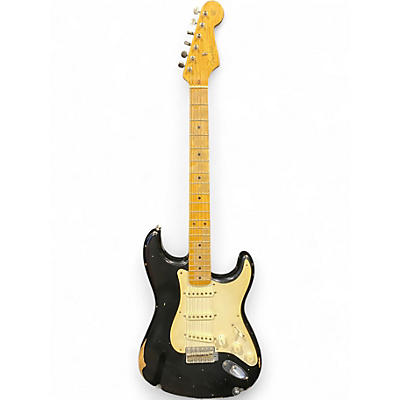 Used Fender 50s Stratocaster Road Worn Black Solid Body Electric Guitar