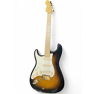 Used Fender 50th Anniversary strat Left Handed 2 Tone Sunburst Solid Body Electric Guitar
