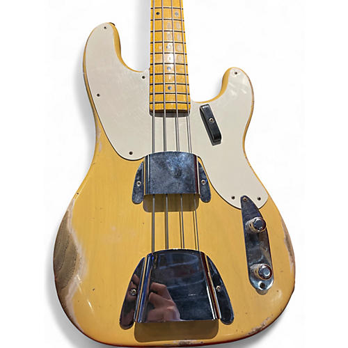 Used Fender 55 P BASS HEAVY RELIC NOCASTER BLONDE Electric Bass Guitar NOCASTER BLONDE