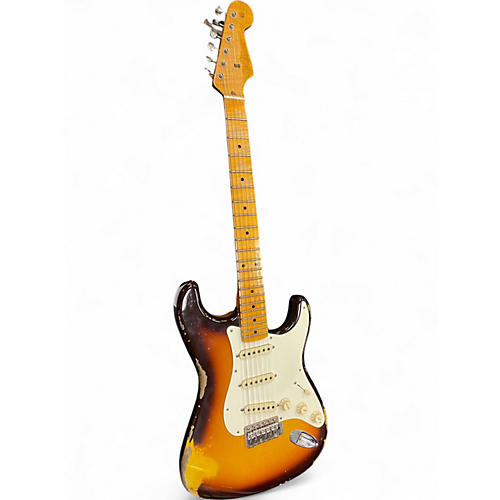 Used Fender 58 CUSTOM SHOP HEAVEY RELIC STRATOCASTER 2 Color Sunburst Solid Body Electric Guitar 2 Color Sunburst