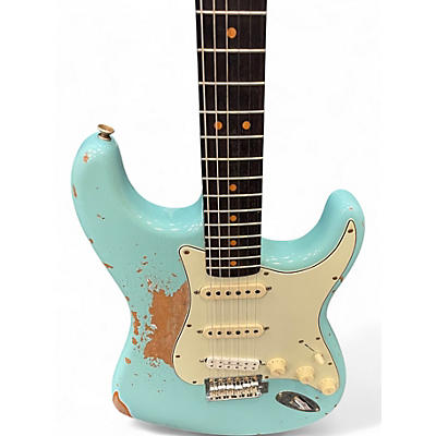 Used Fender 64 L-SERIES STRAT HREL Daphne Blue Solid Body Electric Guitar