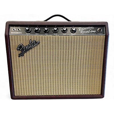 Used Fender 65 Princeton Reverb Wine Tube Guitar Combo Amp