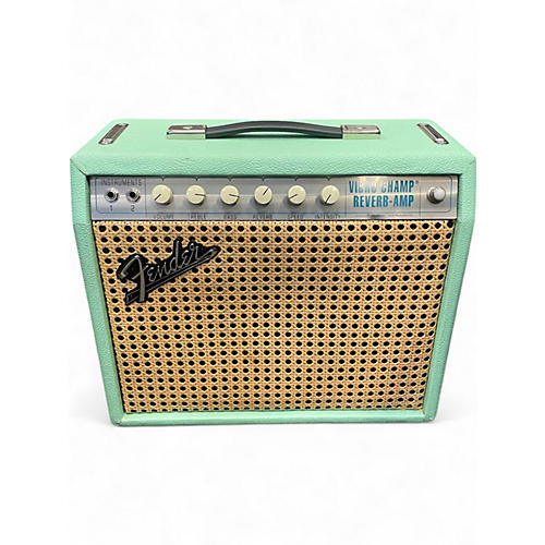 Used Fender 68' Custom Vibro Champ Reverb Tube Guitar Combo Amp