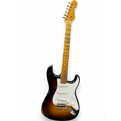 Used Fender 70th Anniversary 1954 Custom Shop Relic Stratocaster 2 Color Sunburst Solid Body Electric Guitar