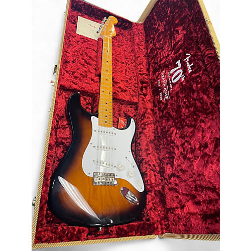 Used Fender 70th Anniversary American Vintage II '54 Stratocaster 2 Tone Sunburst Solid Body Electric Guitar 2 Tone Sunburst