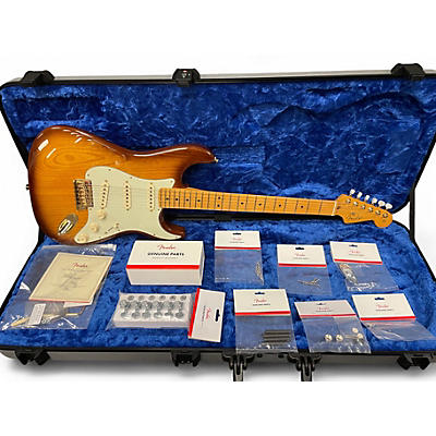 Used Fender 75TH ANNIVERSARY COMMEMORATIVE STRATOCASTER 2 COLOR BURBON BURST Solid Body Electric Guitar