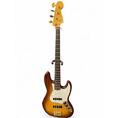 Used Fender 75th Anniversary Commemorative American Jazz Bass 2 Color Sunburst Electric Bass Guitar