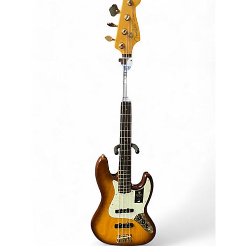 Fender Used Fender 75th Anniversary Commemorative American Jazz Bass Bourbon Burst Electric Bass Guitar bourbon burst