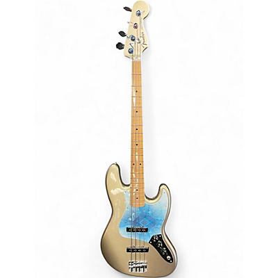 Used Fender 75th Anniversary Commemorative American Jazz Bass Silver Electric Bass Guitar