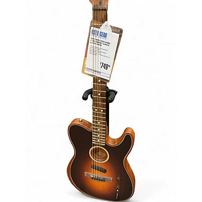 Used Fender ACOUSTASONIC 2 Tone Sunburst Acoustic Electric Guitar