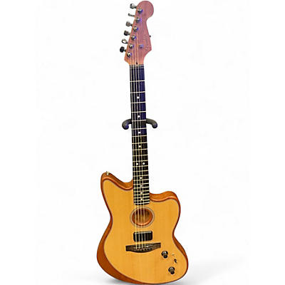 Used Fender ACOUSTASONIC JAZZ MASTER Natural Acoustic Guitar