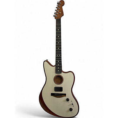 Used Fender ACOUSTASONIC JAZZMASTER Classic White Acoustic Electric Guitar