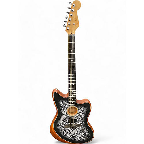 Fender Used Fender ACOUSTASONIC JAZZMASTER LIMITED EDITION BLACK PAISLEY Hollow Body Electric Guitar BLACK PAISLEY