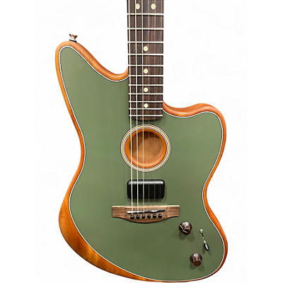 Used Fender ACOUSTASONIC PLAYER JAZZMASTER Royal Olive Acoustic Electric Guitar