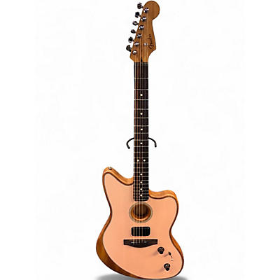 Used Fender ACOUSTASONIC PLAYER JAZZMASTER Shell Pink Acoustic Electric Guitar