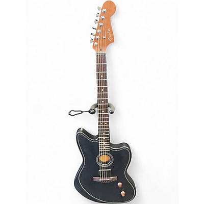 Used Fender ACOUSTASONIC STANDARD JAZZMASTER Black Acoustic Electric Guitar