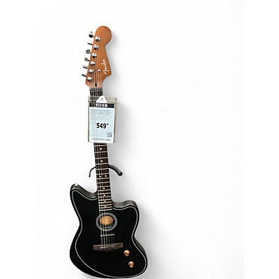 Used Fender ACOUSTASONIC STANDARD JAZZMASTER Black Acoustic Electric Guitar