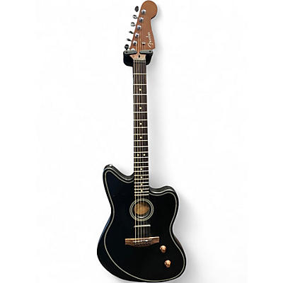 Used Fender ACOUSTASONIC STANDARD JAZZMASTER Black Acoustic Electric Guitar